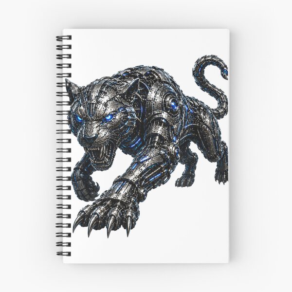 Item preview, Steel Panther V5 – Cybernetic Mechanical Panther | Industrial Metal Big Cat | Futuristic Robotic Panther T-Shirt designed and sold by SteelCoat Studio.
