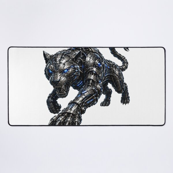 Item preview, Steel Panther V5 – Cybernetic Mechanical Panther | Industrial Metal Big Cat | Futuristic Robotic Panther T-Shirt designed and sold by SteelCoat Studio.
