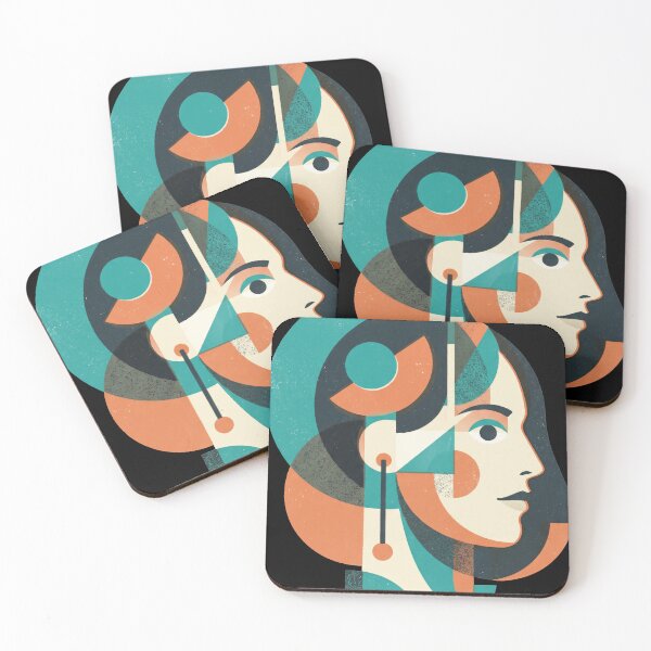 Item preview, Abstract Geometric Woman Portrait designed and sold by seven things shop.