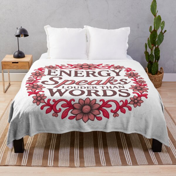 Item preview, Energy Speaks Louder Crimson Floral designed and sold by TrinovaCreates.
