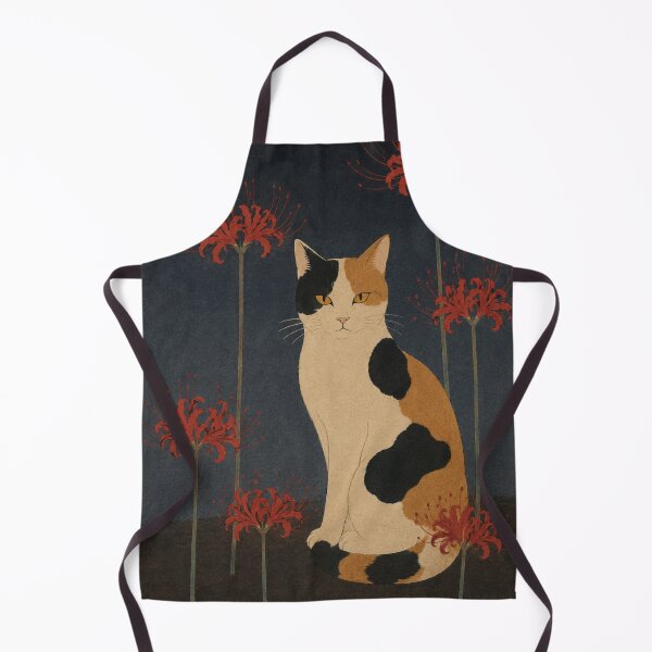 Item preview, Calico Cat Among Red Spider Lilies — Neko Botanica No. 2 | Japanese Cat Woodblock designed and sold by Planthem.