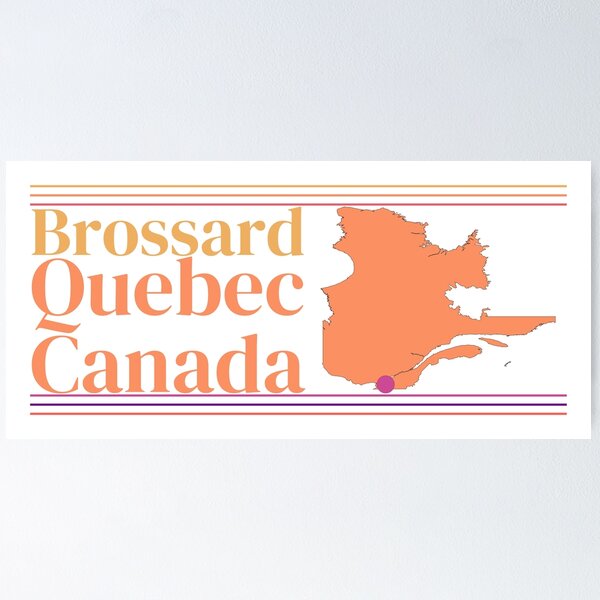 Item preview, Brossard Quebec Canada City Marked On Map designed and sold by TheIconSmith.