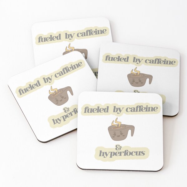 Item preview, Fueled by Caffeine and Hyperfocus Funny Coffee Mug Design designed and sold by lenalenspod.