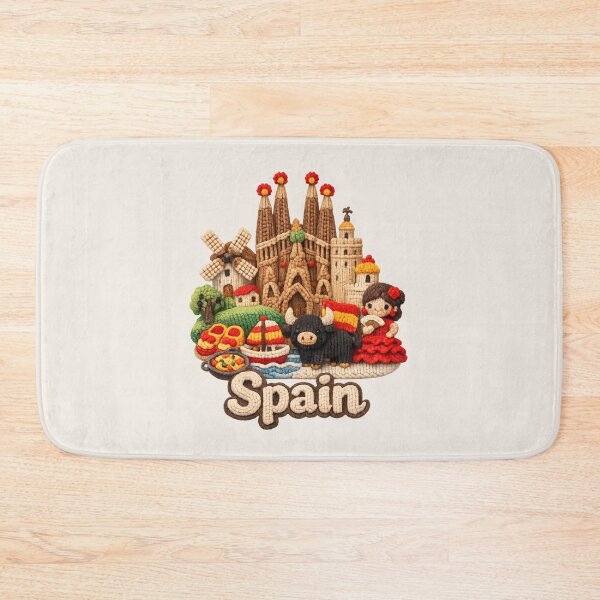 Item preview, Cute Knitted Spain Landmark | Handmade Yarn Knit Travel Souvenir designed and sold by Moons Studio.