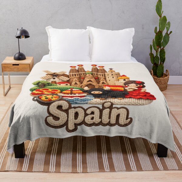 Item preview, Cute Knitted Spain Landmark | Handmade Yarn Knit Travel Souvenir designed and sold by Moons Studio.