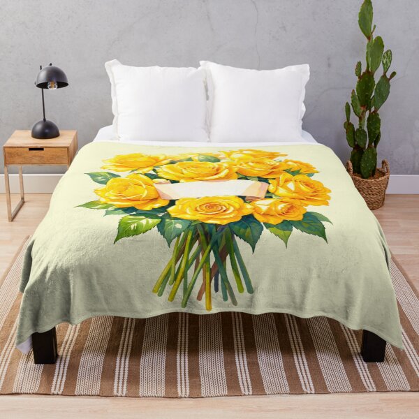 Item preview, Yellow Rose Bouquet Greeting Card – Blank Floral Card for Your Personal Message designed and sold by EmeraldeaArt.