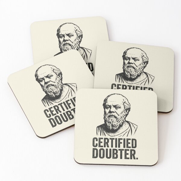 Item preview, Certified Doubter – Funny Socrates Philosophy Humor Design (Socrates Meme Collection) designed and sold by SaraSumi.