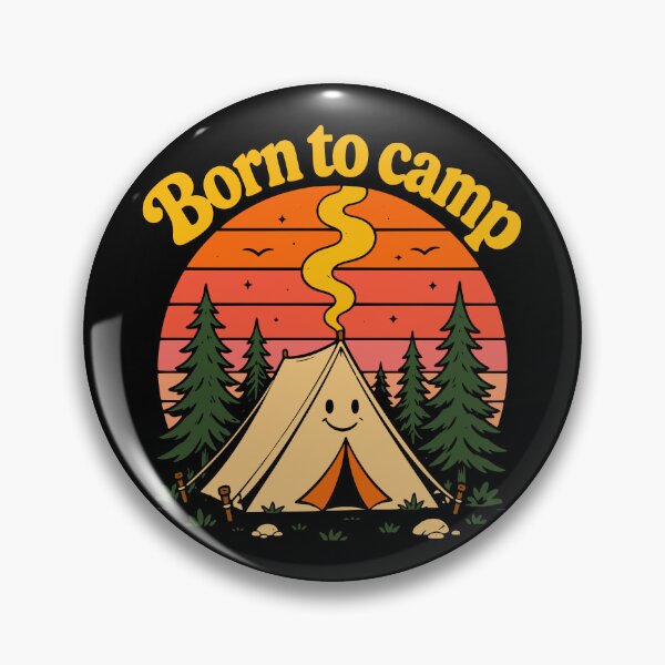 Item preview, Retro Kawaii Born To Camp Tent designed and sold by Imaginationbeyond.
