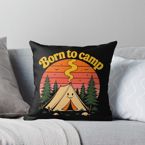 Item preview, Retro Kawaii Born To Camp Tent designed and sold by Imaginationbeyond.