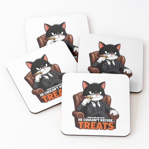 Item preview, Godfather Cat - Offer He Couldn't Refuse Treats designed and sold by GoldenPaw Society.