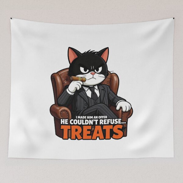Item preview, Godfather Cat - Offer He Couldn't Refuse Treats designed and sold by GoldenPaw Society.