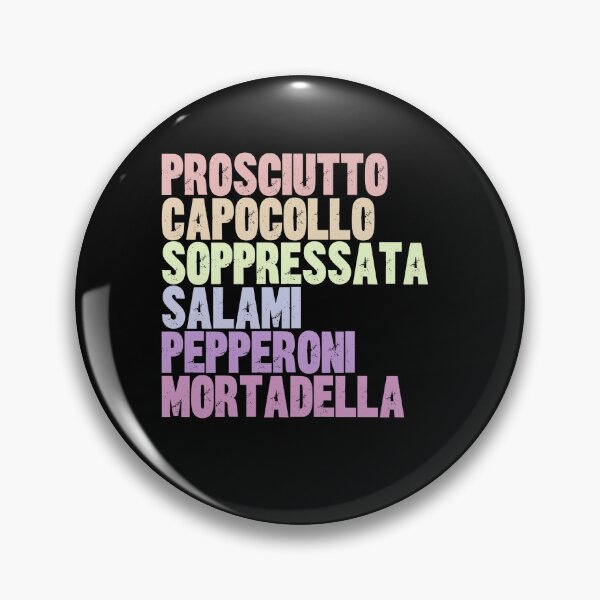 Item preview, Prosciutto Capocollo Soppressata Salami Pepperoni Mortadella Italian Cured Meats Foodie designed and sold by SkeletonsDanger.