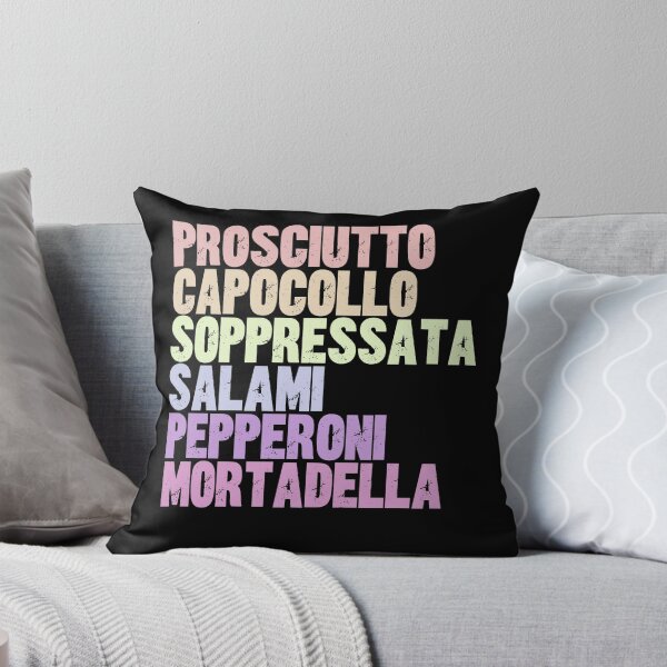 Item preview, Prosciutto Capocollo Soppressata Salami Pepperoni Mortadella Italian Cured Meats Foodie designed and sold by SkeletonsDanger.