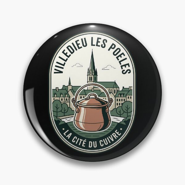 Item preview, Villedieu Les Poeles France Vintage Travel Emblem designed and sold by k3rstman1.