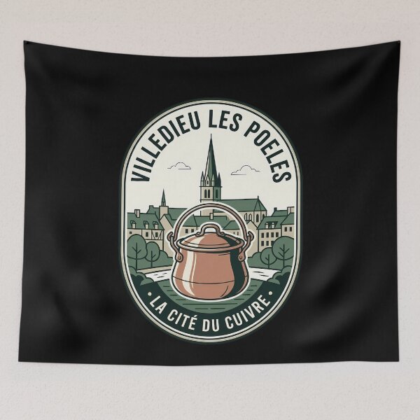 Item preview, Villedieu Les Poeles France Vintage Travel Emblem designed and sold by k3rstman1.