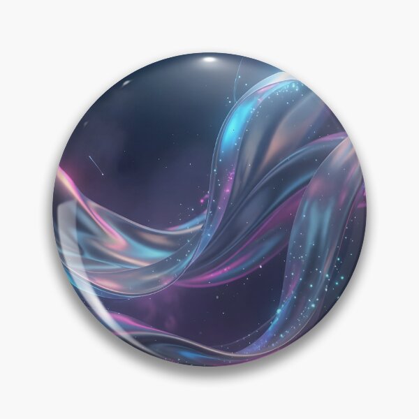 Item preview, Celestial Neon Silk Flow | Luminous Abstract Cosmic Waves designed and sold by DreamyWallVibes.