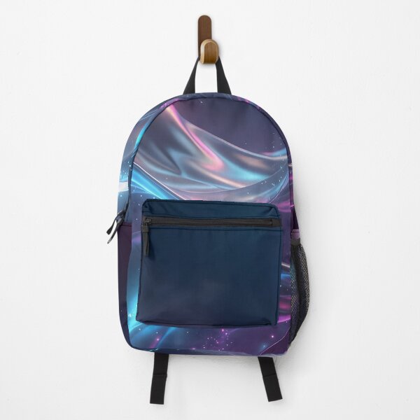 Item preview, Celestial Neon Silk Flow | Luminous Abstract Cosmic Waves designed and sold by DreamyWallVibes.
