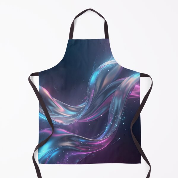 Item preview, Celestial Neon Silk Flow | Luminous Abstract Cosmic Waves designed and sold by DreamyWallVibes.