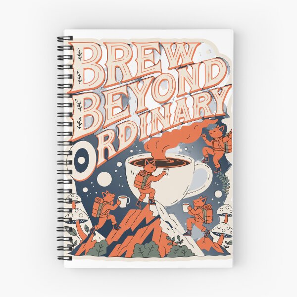 Item preview, Brew Beyond Ordinary | Retro Adventure Coffee Sticker designed and sold by inkfusionhub99.