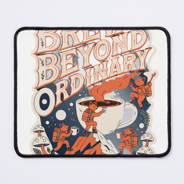 Item preview, Brew Beyond Ordinary | Retro Adventure Coffee Sticker designed and sold by inkfusionhub99.