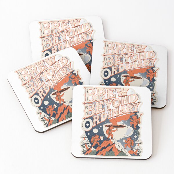Item preview, Brew Beyond Ordinary | Retro Adventure Coffee Sticker designed and sold by inkfusionhub99.