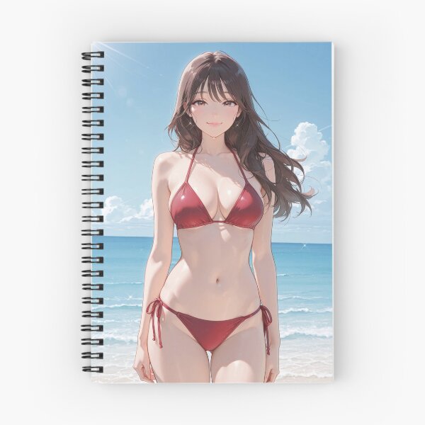 Item preview, Red Queen - Elegant Summer Beach Anime Art Print designed and sold by SEIMEI2025.