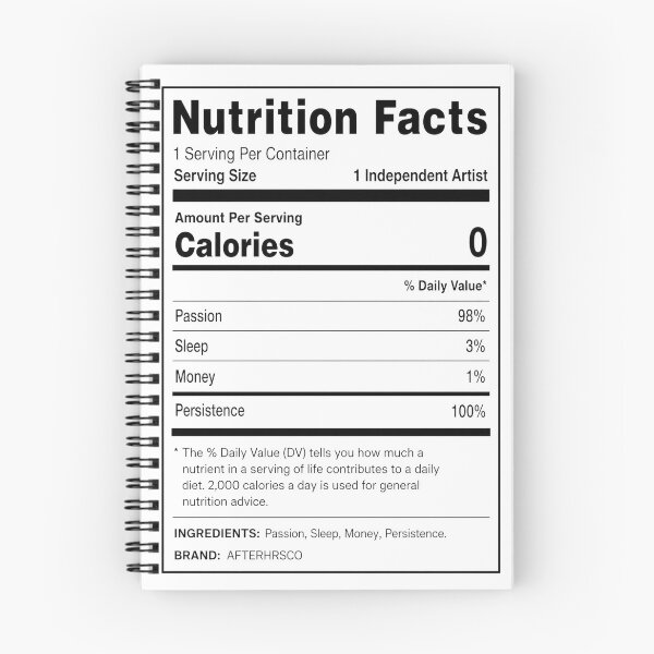 Item preview, Nutrition Facts - Music Producer - AfterHrsCo - Late Night Creator Streetwear Design designed and sold by AfterHrsCo.
