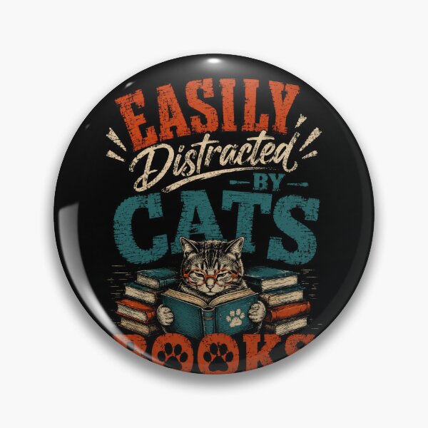Item preview, Easily Distracted By Cats Books Cat Lover Reader Bookworm designed and sold by HumansStuck12.