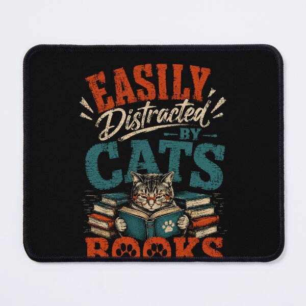 Item preview, Easily Distracted By Cats Books Cat Lover Reader Bookworm designed and sold by HumansStuck12.