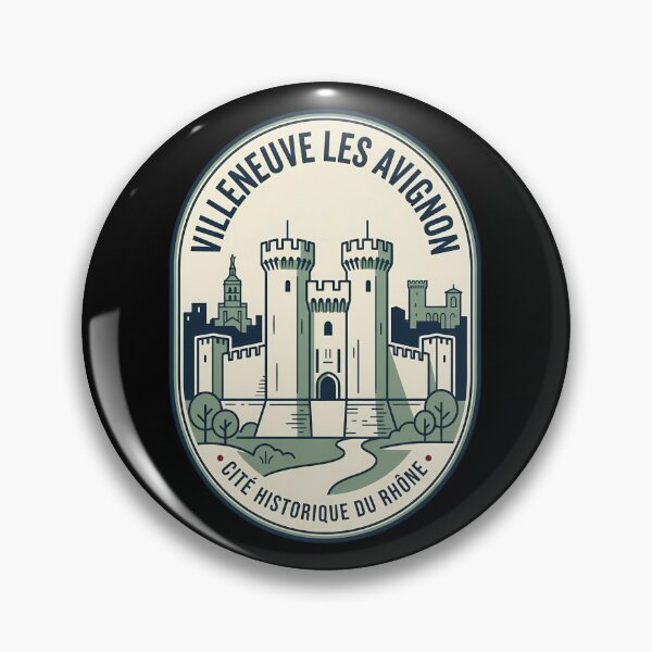 Item preview, Villeneuve Les Avignon French Castle Vintage Travel Emblem designed and sold by k3rstman1.