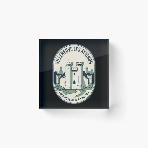 Item preview, Villeneuve Les Avignon French Castle Vintage Travel Emblem designed and sold by k3rstman1.