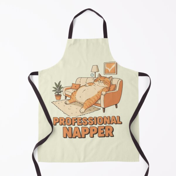 Item preview, Professional Napper – Lazy Cat on Couch Funny T‑Shirt & Sticker designed and sold by ZyxDes.