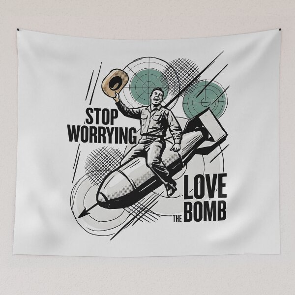 Item preview, Dr Strangelove 1964 Stop Worrying & Love The Bomb Satire Cult Movie designed and sold by EdGraphy.