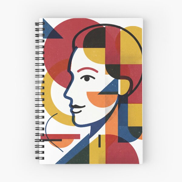 Item preview, Geometric Abstract Woman Portrait - Mid Century Retro Art designed and sold by seven things shop.