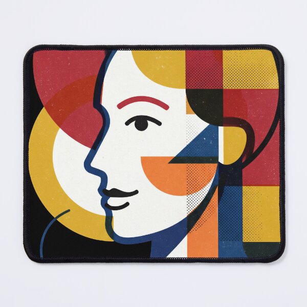 Item preview, Geometric Abstract Woman Portrait - Mid Century Retro Art designed and sold by seven things shop.