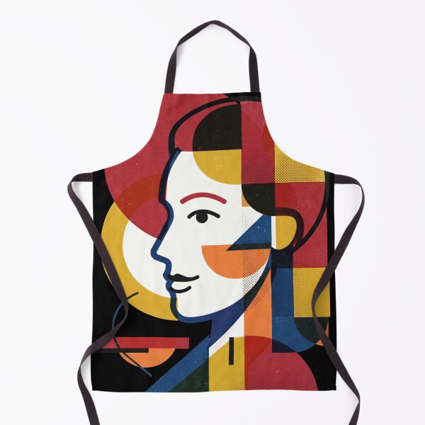 Item preview, Geometric Abstract Woman Portrait - Mid Century Retro Art designed and sold by seven things shop.