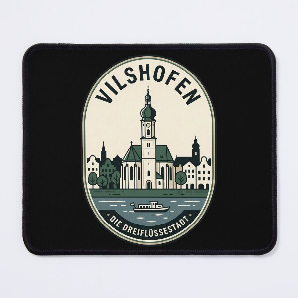 Item preview, Vilshofen Germany Vintage Travel Emblem Cityscape designed and sold by k3rstman1.