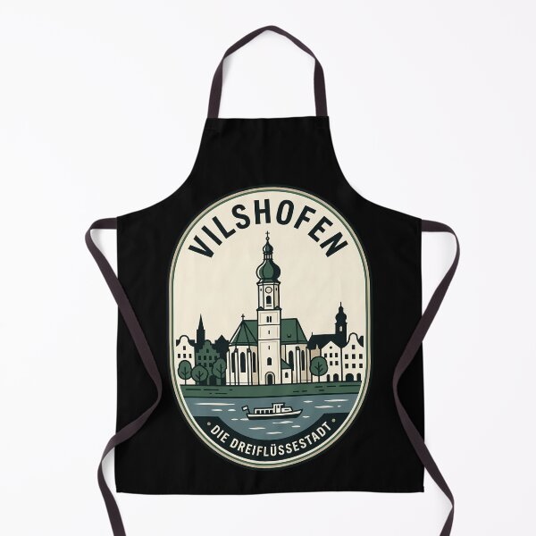 Item preview, Vilshofen Germany Vintage Travel Emblem Cityscape designed and sold by k3rstman1.