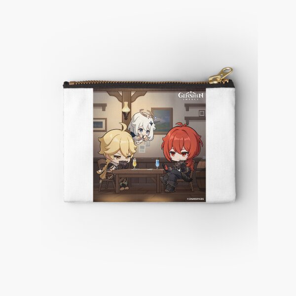 Item preview, Diluc, Aether and Paimon designed and sold by Lauwuuh.