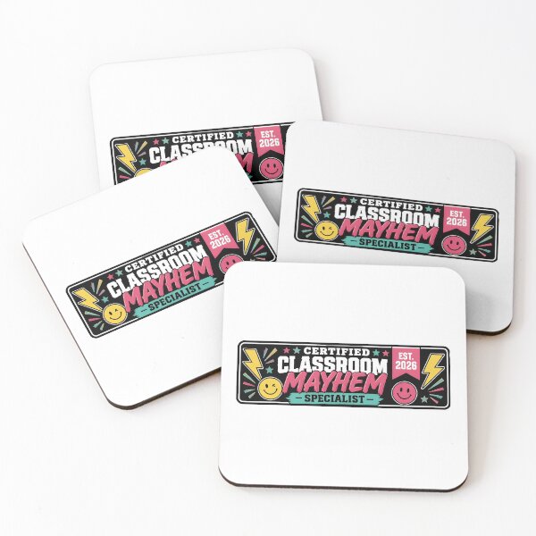 Item preview, Funny Certified Classroom Mayhem Specialist Retro Teacher Bumper Sticker designed and sold by FestivityFinds.