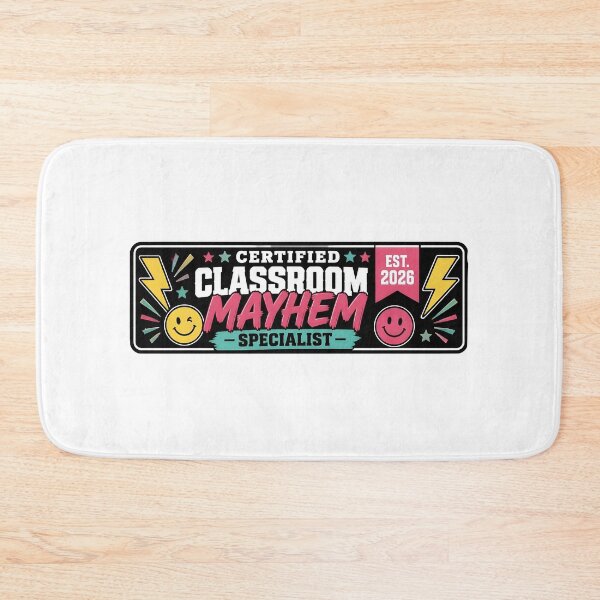 Item preview, Funny Certified Classroom Mayhem Specialist Retro Teacher Bumper Sticker designed and sold by FestivityFinds.