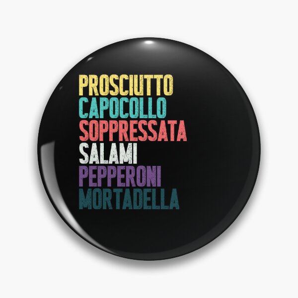 Item preview, Prosciutto Capocollo Soppressata Salami Pepperoni Mortadella Italian Deli Cured Meats Food Lover designed and sold by SkeletonsDanger.