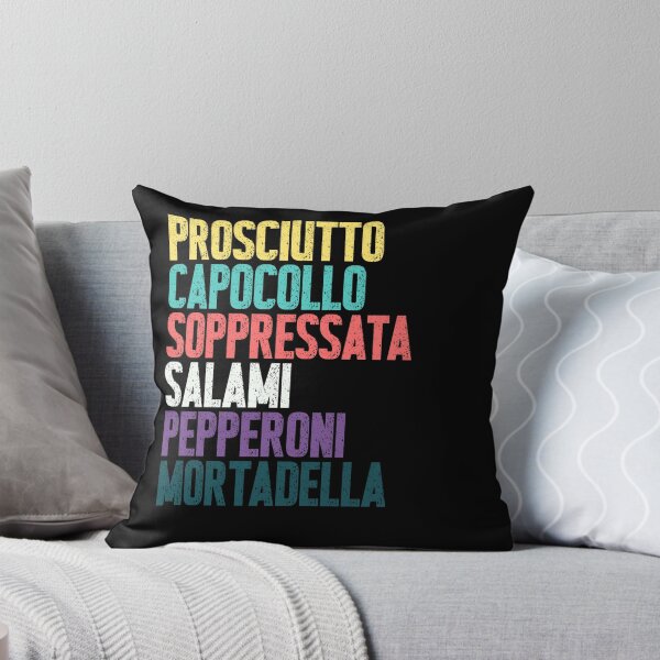 Item preview, Prosciutto Capocollo Soppressata Salami Pepperoni Mortadella Italian Deli Cured Meats Food Lover designed and sold by SkeletonsDanger.