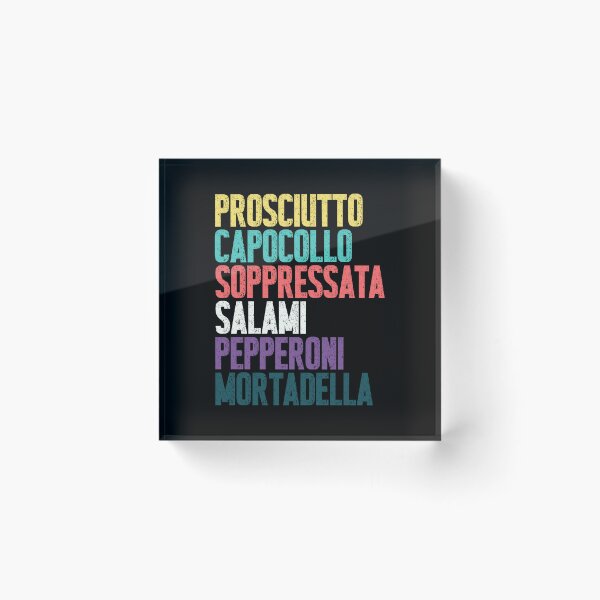 Artikelvorschau, Prosciutto Capocollo Soppressata Salami Pepperoni Mortadella Italienisches Delikatessen-Fleischliebhaber entworfen und verkauft von SkeletonsDanger.