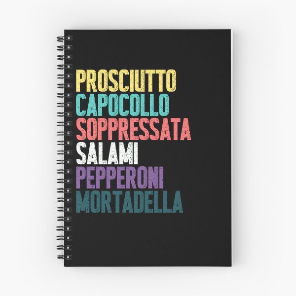 Item preview, Prosciutto Capocollo Soppressata Salami Pepperoni Mortadella Italian Deli Cured Meats Food Lover designed and sold by SkeletonsDanger.