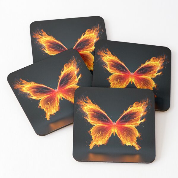 Item preview, Fire Butterfly - Fiery Nature Fantasy Art Design 2 designed and sold by WordPlayStudio.