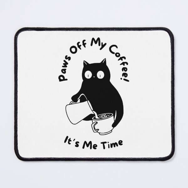 Item preview, Black Cat Coffee Quote Paws Off My Coffee designed and sold by FaizArtShop.