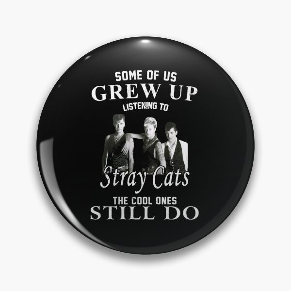 Item preview, Retro rock 80s Black text grew up the stray cats band art gift Classic designed and sold by Quicklack.