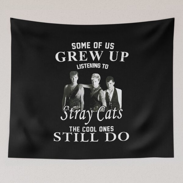 Item preview, Retro rock 80s Black text grew up the stray cats band art gift Classic designed and sold by Quicklack.