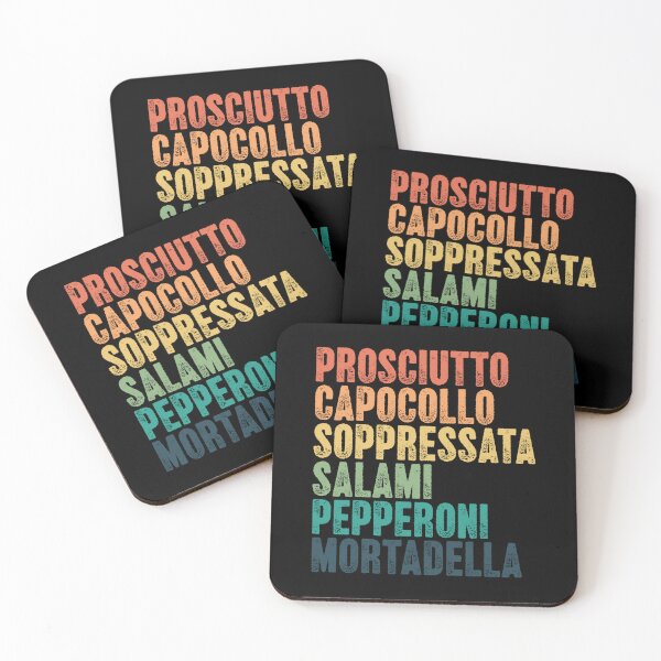 Item preview, Prosciutto Capocollo Soppressata Salami Pepperoni Mortadella Italian Cured Meats Charcuterie Foodie Enthusiast designed and sold by SkeletonsDanger.